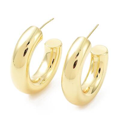 Rack Plating Brass Arch Stud Earrings