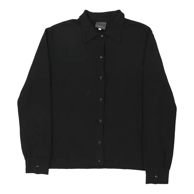 Versace Jeans Couture Shirt - Large Black Wool Blend