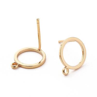 Brass Stud Earring Findings