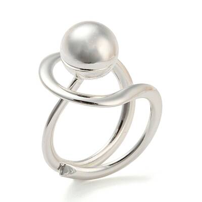 Round Ball Rack Plating Brass Wire Wrap Finger Rings