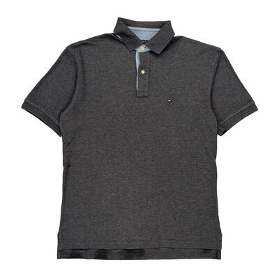 Tommy Hilfiger Polo Shirt - Medium Grey Cotton