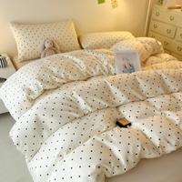 Polka Dot Pattern Bedding Set, 3 Counts/set Including Duvet Cover & Pillowcase without Filler, Soft Comfortable Bedding Set f...