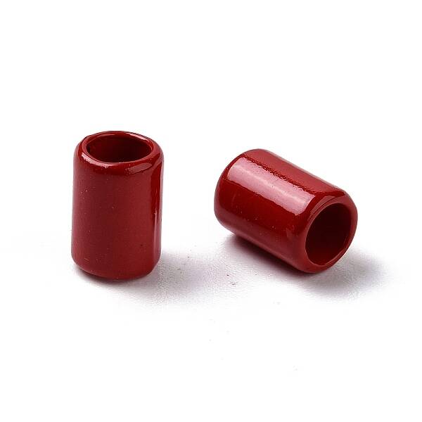 Column Rack Plating Spray Painted Alloy Beads for Jewelry Making