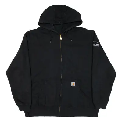 CARHARTT Mens Black Hoodie Full Zip 2XL