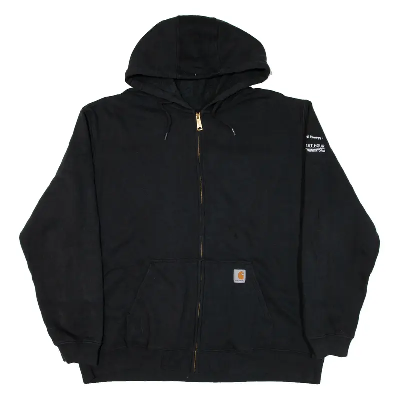 CARHARTT Mens Black Hoodie Full Zip 2XL