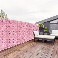 Artificial Flower Fence, 1 Count Faux Flower Fence, Decorative Flower Fence for Balcony, Garden, Patio, Home, Modern, Design,...