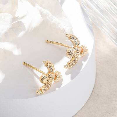Brass Stud Earrings
