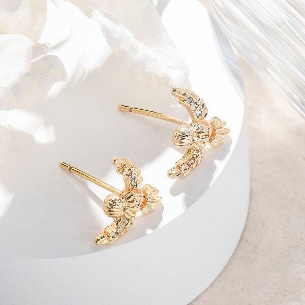Brass Stud Earrings