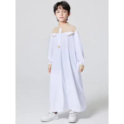 [Long Sleeve Arab Dubai Cloth] Ramadan Boys Middle East Long Sleeve Arab Dubai Cloth, Casual Ethnic Style Boys Long Sleeve Cl...