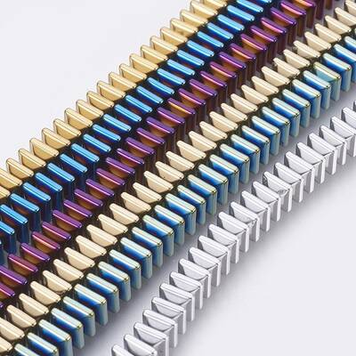 Electroplated Non-magnetic Synthetic Hematite Bead Strand