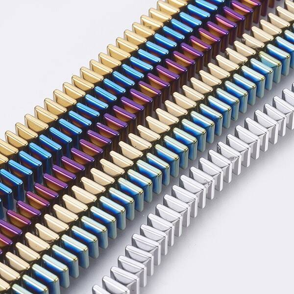Electroplated Non-magnetic Synthetic Hematite Bead Strand