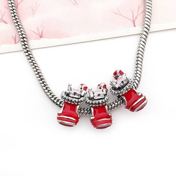 Christmas Theme Alloy Enamel European Beads
