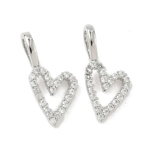 Brass Micro Pave Cubic Zirconia Pendants