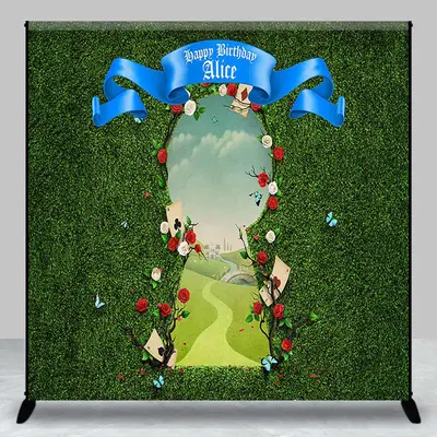 Greenery Field Custom Name Happy Birthday Backdrop