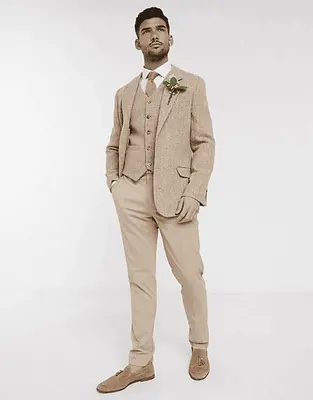 Beige Wedding Suits