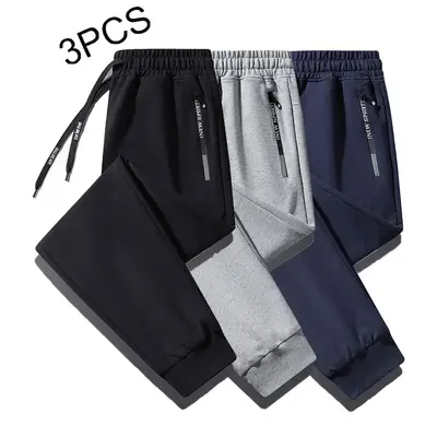 Men's 3-Pack Jogger SweatPants Lightweight Autumn and Spring | Casual Comfy | Men's Bottoms for Daily Wear | suitable for out...
