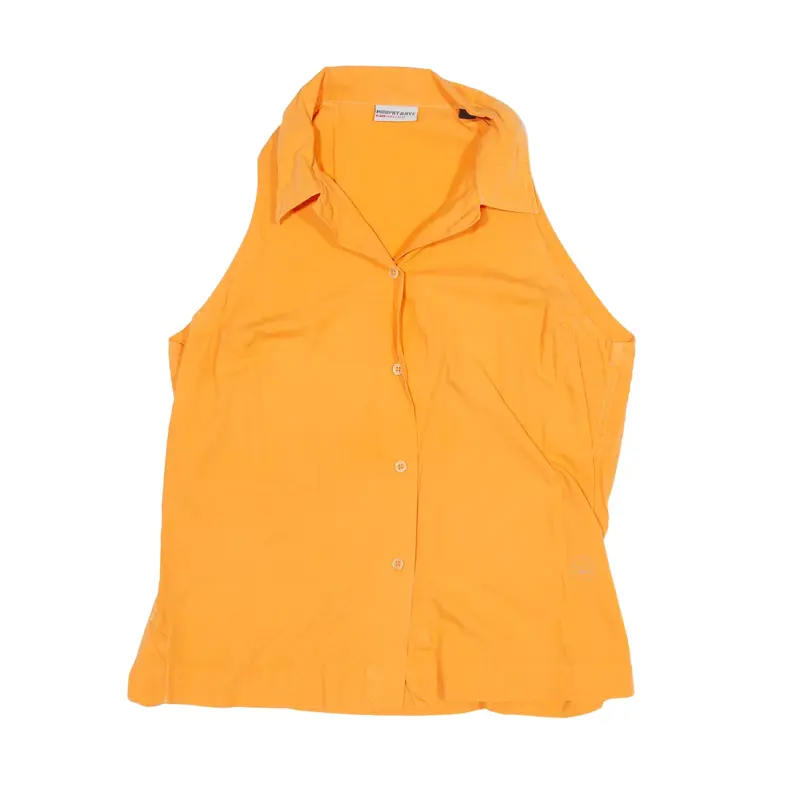 MURPHY & NYE Plain Shirt Orange Sleeveless Womens XL