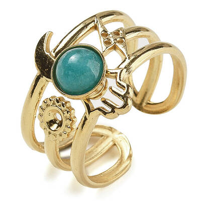 Natural Amazonite Finger Rings