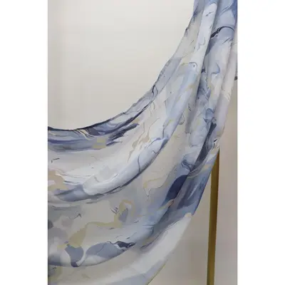 Printed Maxi Modal Hijab - Multi-blue