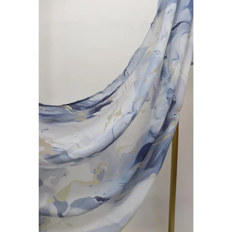 Printed Maxi Modal Hijab - Multi-blue