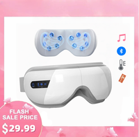 Eyes Massager, Rechargeable 4D White Smart Eyes Massager with Heat and Vibration for Relieving Eye Fatigue, Perfect Gift for ...