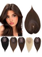 Long Straight Hair Topper, Breathable 100% Human Hair Topper for Women, Fashionable Hair Accessories for Daily Use
