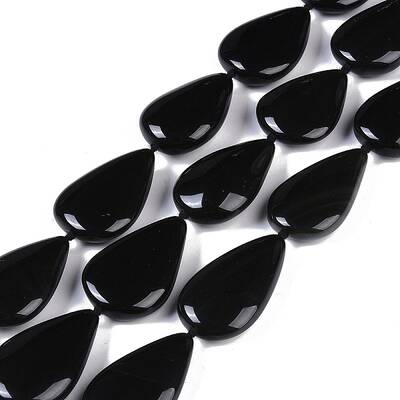 Natural Black Gemstone Beads Strands