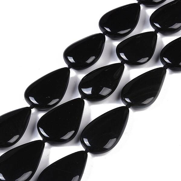 Natural Black Gemstone Beads Strands