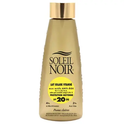 Soleil Noir N°71 Fluid Milk Vitamin Medium Protection Dull or Tanned Skin Spf20 150 ml