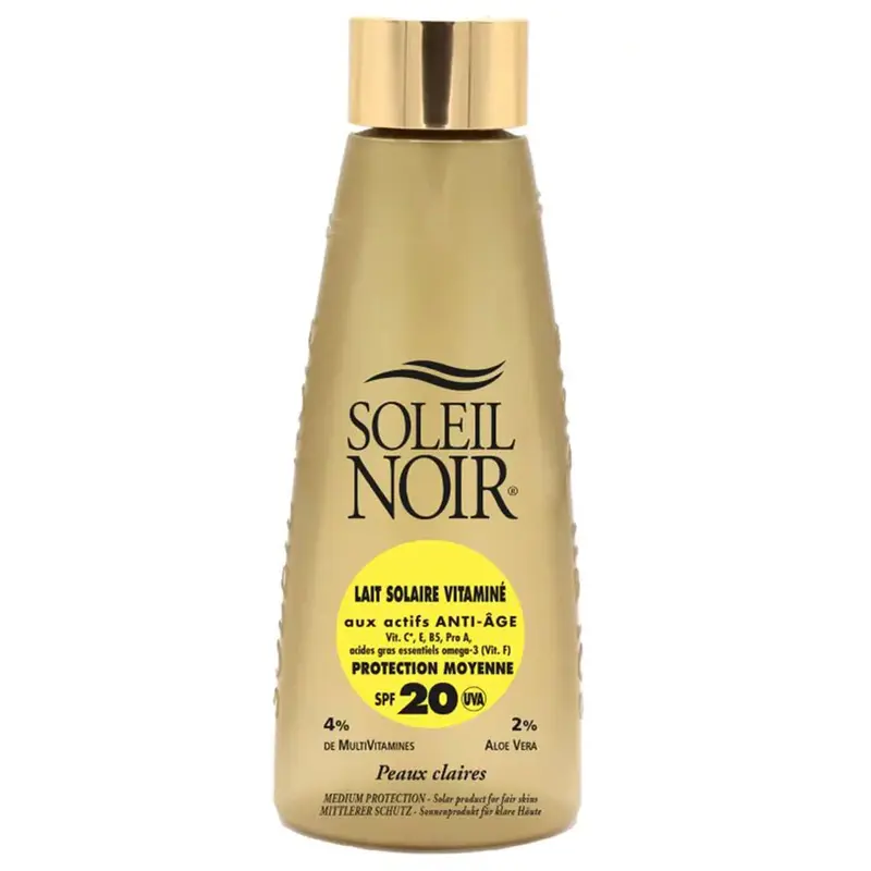 Soleil Noir N°71 Fluid Milk Vitamin Medium Protection Dull or Tanned Skin Spf20 150 ml