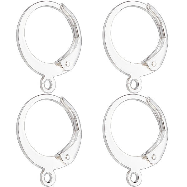 100Pcs 304 Stainless Steel Leverback Earring Findings