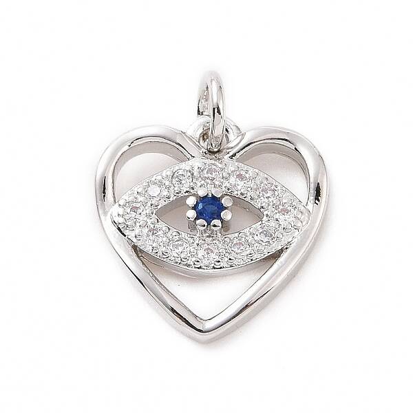 Brass Micro Pave Cubic Zirconia Charms