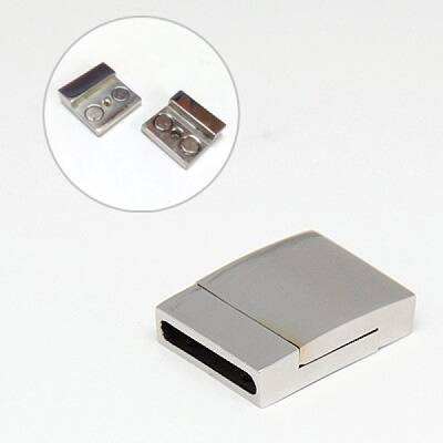 Tarnish Resistant 304 Stainless Steel Magnetic Clasps with Glue-in Ends