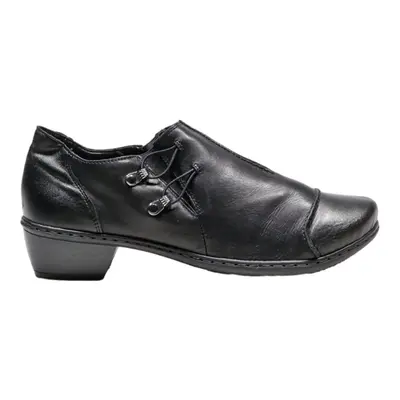 RIEKER Pump Shoes Black Leather Womens UK 7