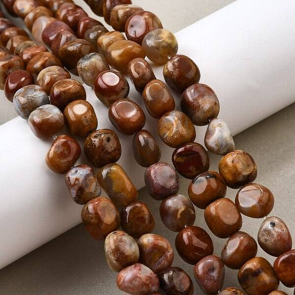 Natural Petrified Wood Beads Strands
