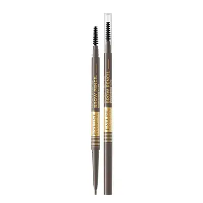 Eveline Cosmetics Micro Precise Waterproof Eyebrow Pencil With Brush 2 In 1 Color 03 Dark Brown 4 G