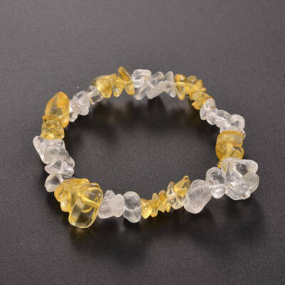 Chips Citrine(Dyed & Heated) Beaded Stretch Bracelets