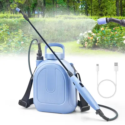 HIRALIY Battery Powered Sprayer 1.35Gallon, Electric Sprayer with Upgraded USB Rechargeable Handle, Adjustable Nozzle, Leak-P...