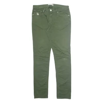 POLO ASSN Mens Trousers Green Regular Tapered 90s W32 L34