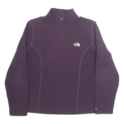 THE NORTH FACE Womens Fleece Purple 1/4 Zip XL