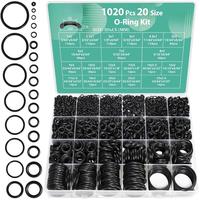 1020counts O Ring Kit 20 Size Nitrile Rubber O Ring Assortment Set for Car Auto Vehicle Repair Faucet Plumbing Air or Gas Sea...