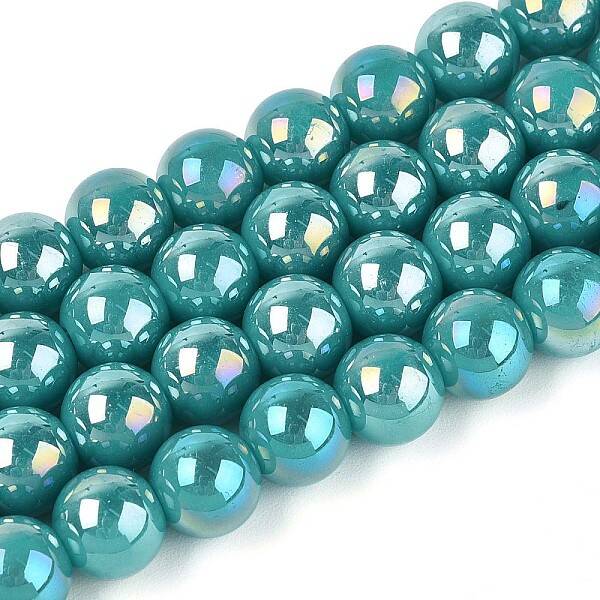 Electroplate Opaque Glass Beads Strands
