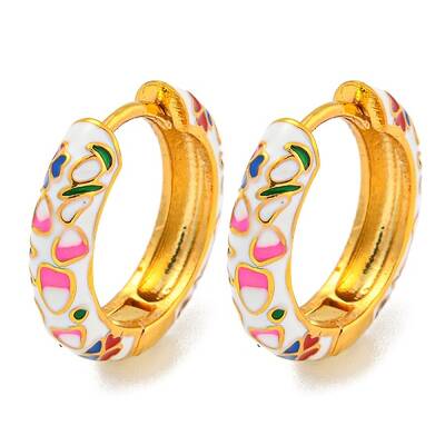 Rack Plating Brass Hoop Earrings