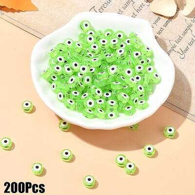 200Pcs Transparent Acrylic Beads