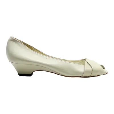 PIN Peep Toe Heels Blue Synthetic Womens UK 3