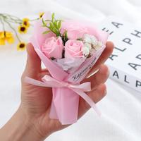 Mini Artificial Rose Bouquet, 1 Set Creative DIY Spring Faux Flower Decoration Without Vase, Fake Rose Flower for Home Decor,...