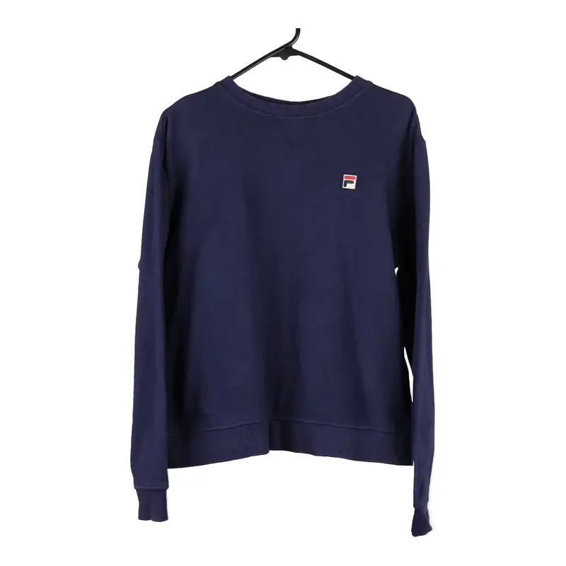 Fila Sweatshirt - Large Navy Cotton