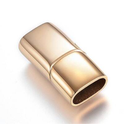 Ion Plating(IP) 304 Stainless Steel Magnetic Clasps with Glue-in Ends