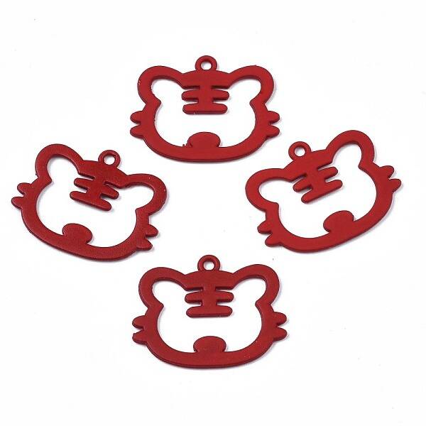 Spray Painted Alloy Pendants