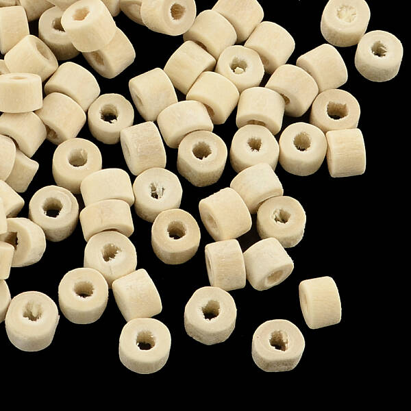 Undyed Natural Wood Tube Beads